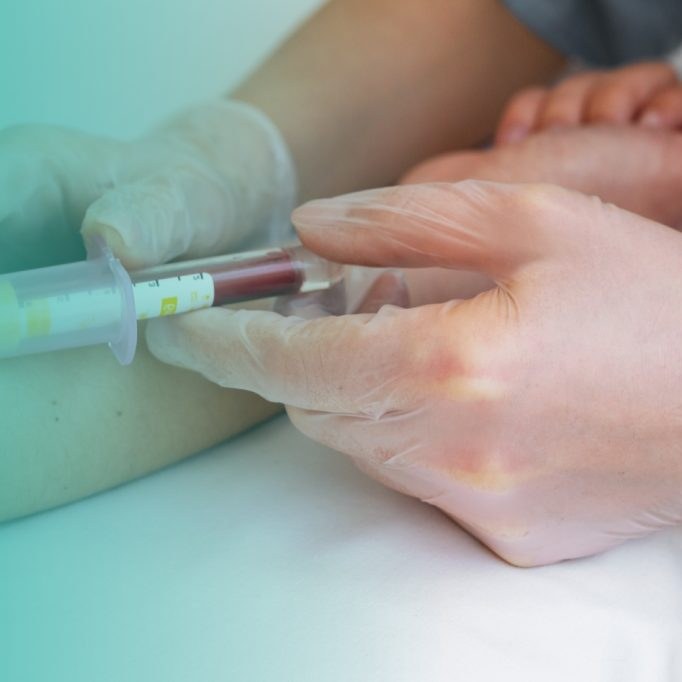A Nightingale nurse taking a confidential HIV test sample in Dubai