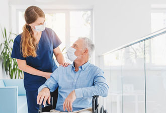 nurse caring for elderly in dubai